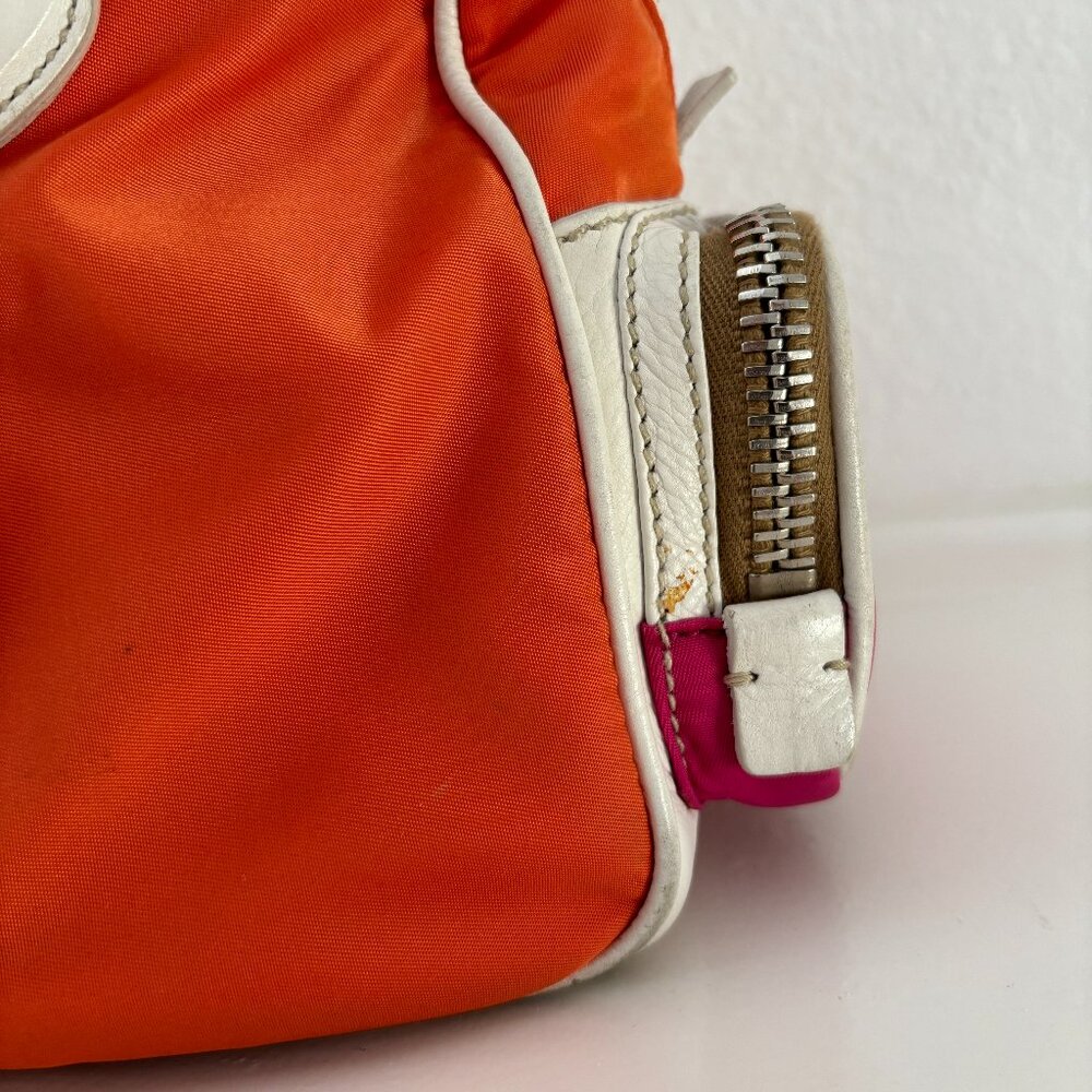 Prada Handbag - Arancio / Fuxia / White / Silver … - image 4